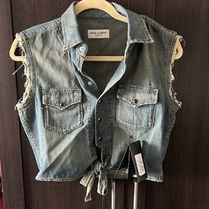 Saint Laurent Authentic Sleeveless Denim Top